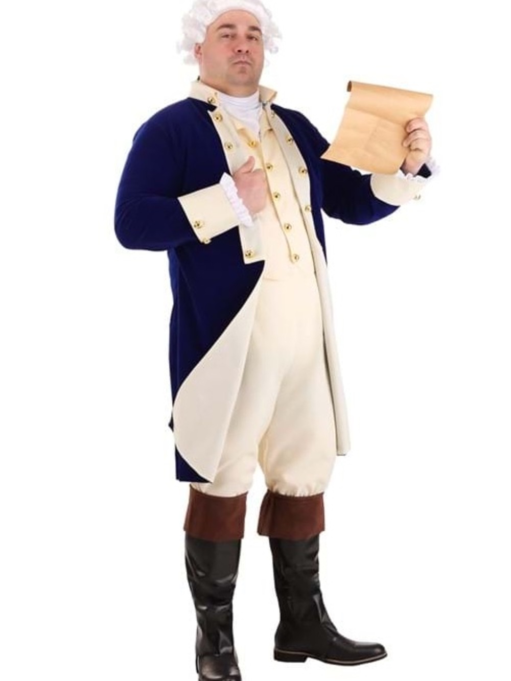 Navy Cream Historical Tailcoat - Men's Costume Hamilton cosplay Halloween large